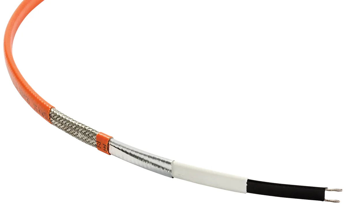HWAT-M self-regulating temperature maintenance cable stripped ready for installation