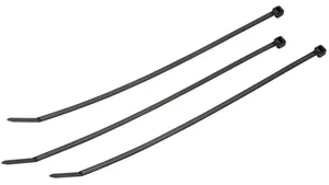 Three KBL-09 black cable ties side by side.